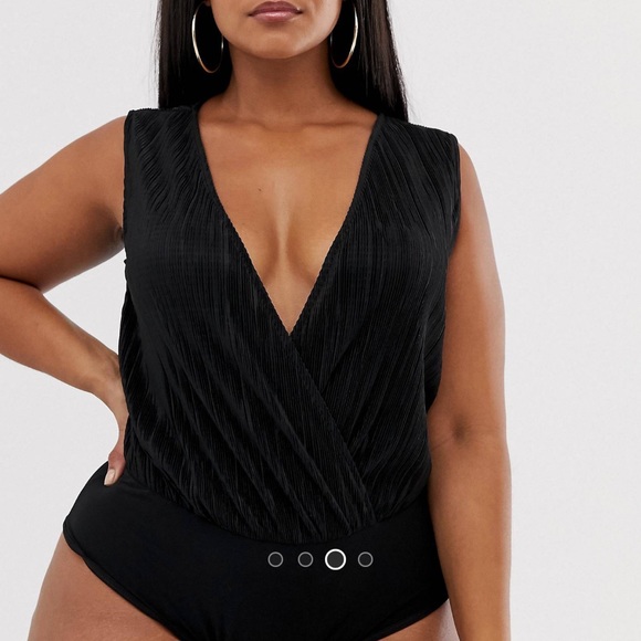 Wrap front black body suit - Picture 3 of 9